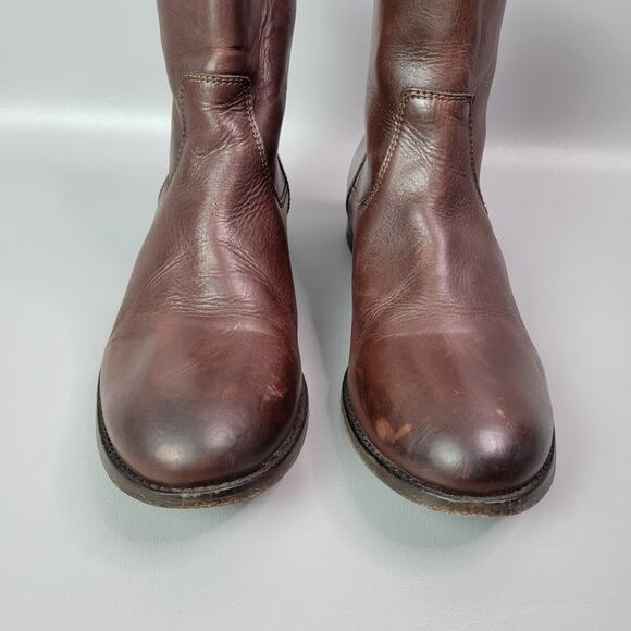 Frye Melissa Button Zip Short Ankle Boots Brown Womens Size 8.5 M - Picture 5 of 16